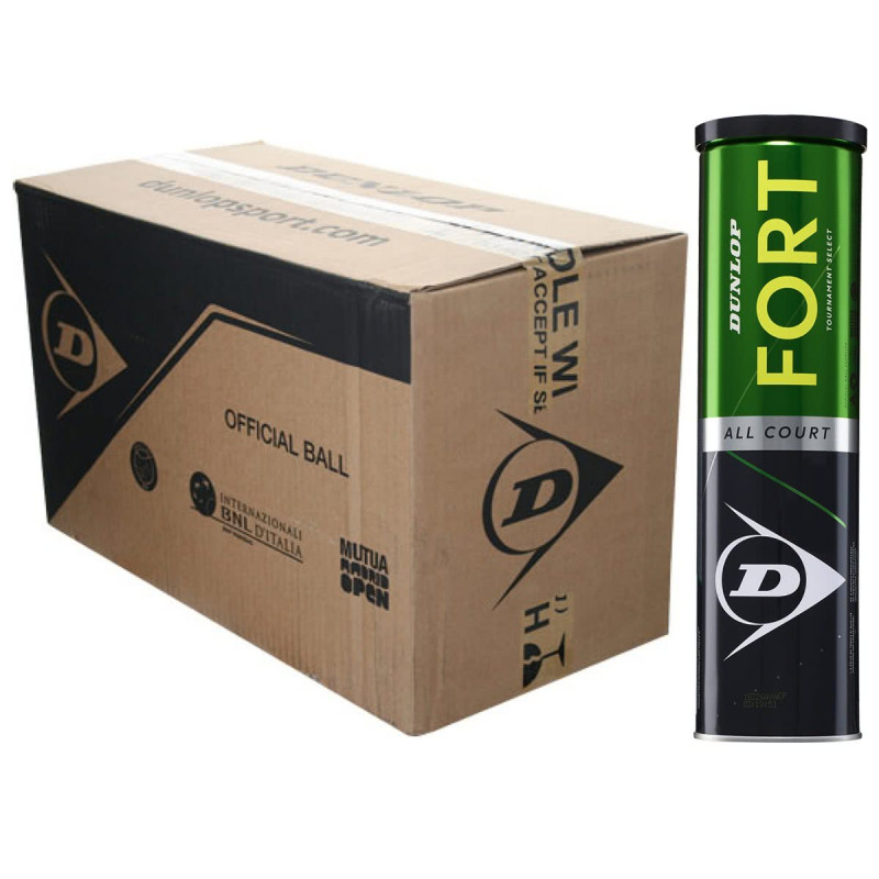 DUNLOP Fort All Court TS case of 18 cans 4 balls
