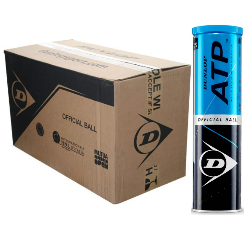 Dunlop ATP case of 18 cans of 4 balls