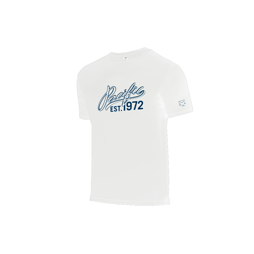PACIFIC Est 1972 T-Shirt – White/Navy