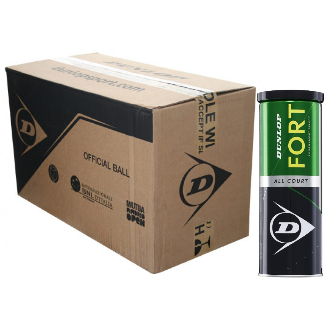 DUNLOP fort all court TS case of 24 cans 3 balls